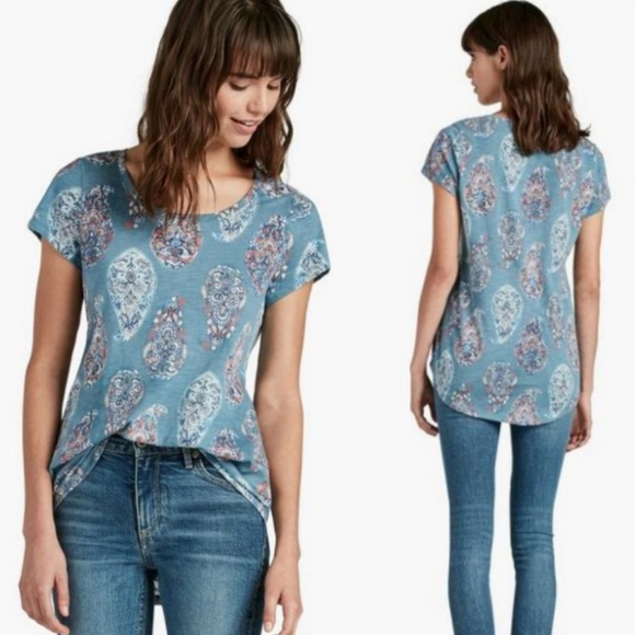 Lucky Brand Tops - Lucky Brand Paisley Printed Tee